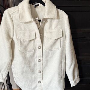 Express Women's Cream Shacket